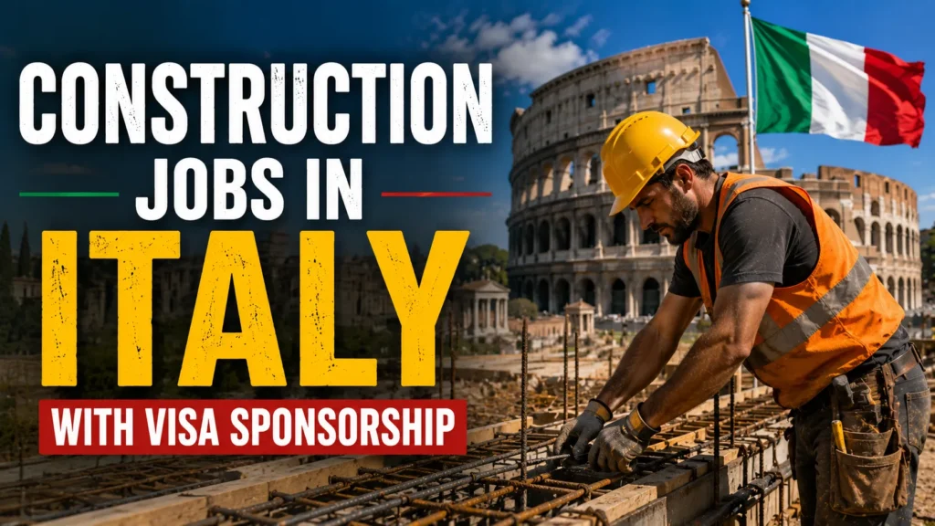 Construction Jobs in Italy with Visa Sponsorship