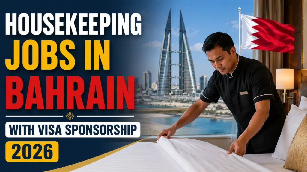 Housekeeping jobs in Bahrain with visa sponsorship