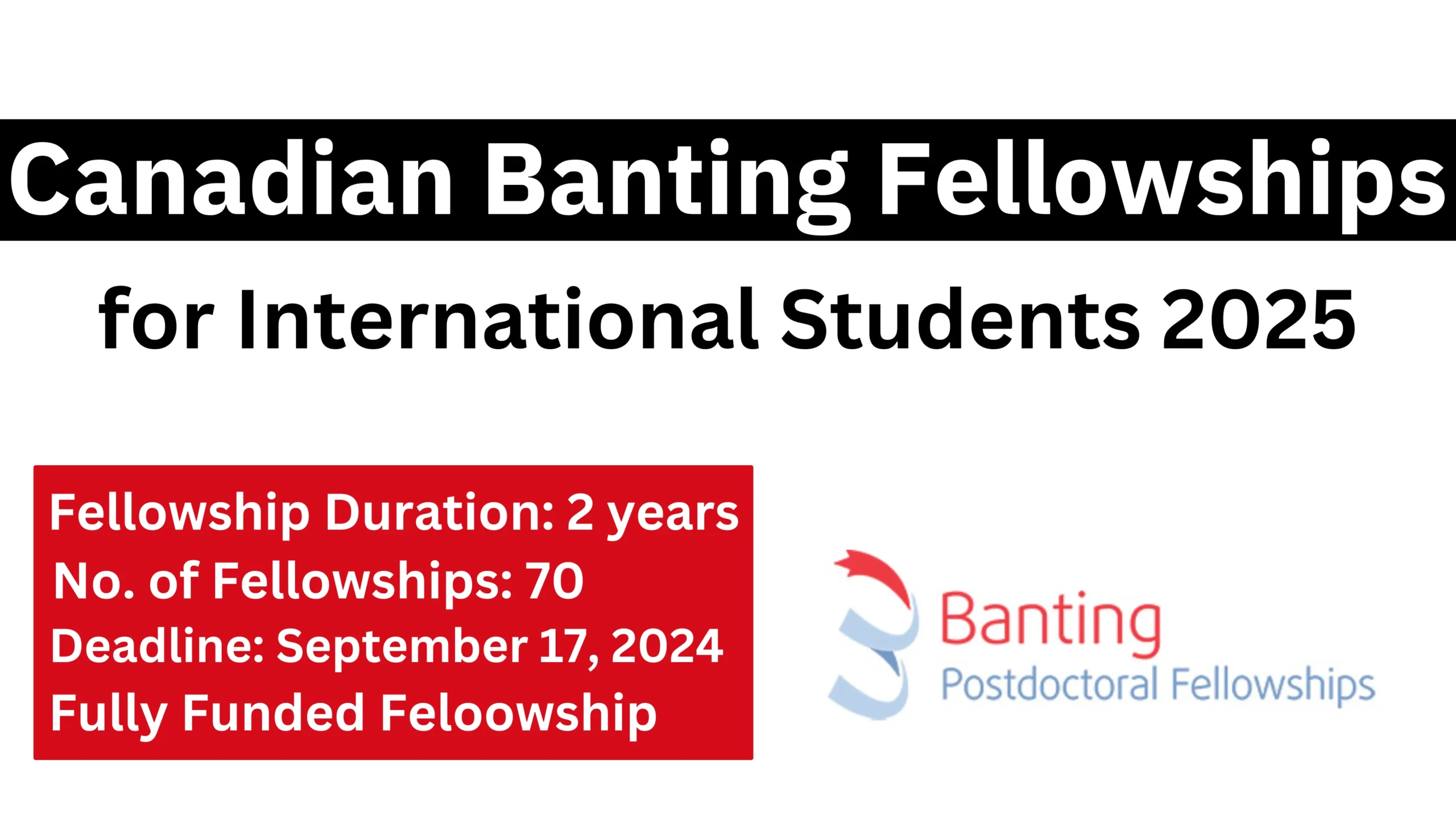 Canadian Banting Fellowships for International Students 2025