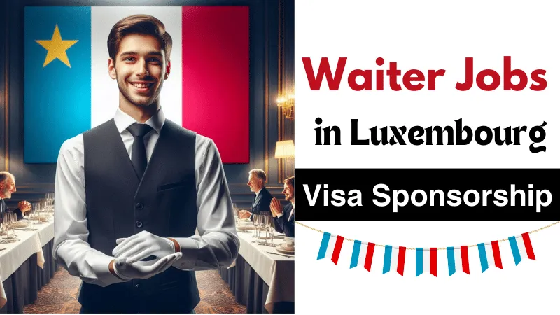 Waiter Jobs in Luxembourg With Visa Sponsorship 2024