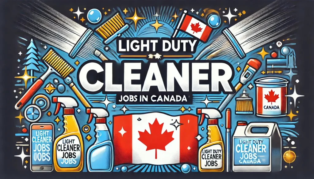 Light Duty Cleaner Jobs in Canada with Visa Sponsorship 2024 (CAD 14 to CAD 20 Per Hour)