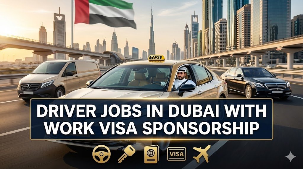 Driver Jobs in Dubai with Work Visa Sponsorship 2026: (AED 3,500 to 4,500 Per Month)