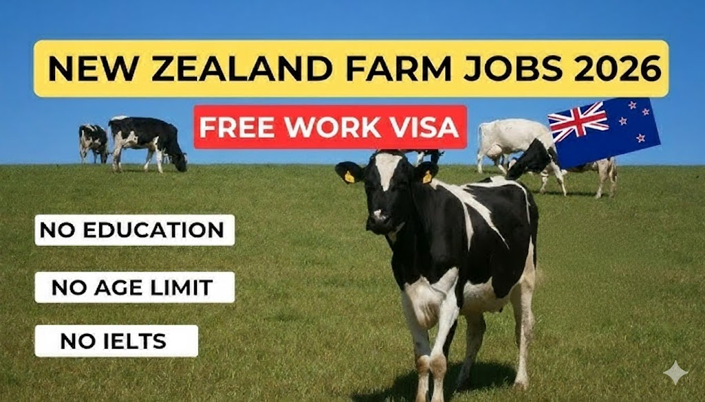 New Zealand Farm Jobs with Visa Sponsorship 2026 ($65,000 to $70,000 Yearly)