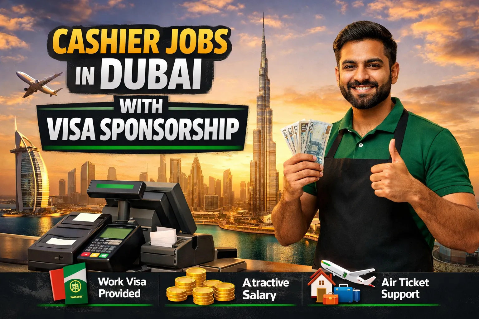 Cashier Jobs in Dubai with Visa Sponsorship 2026