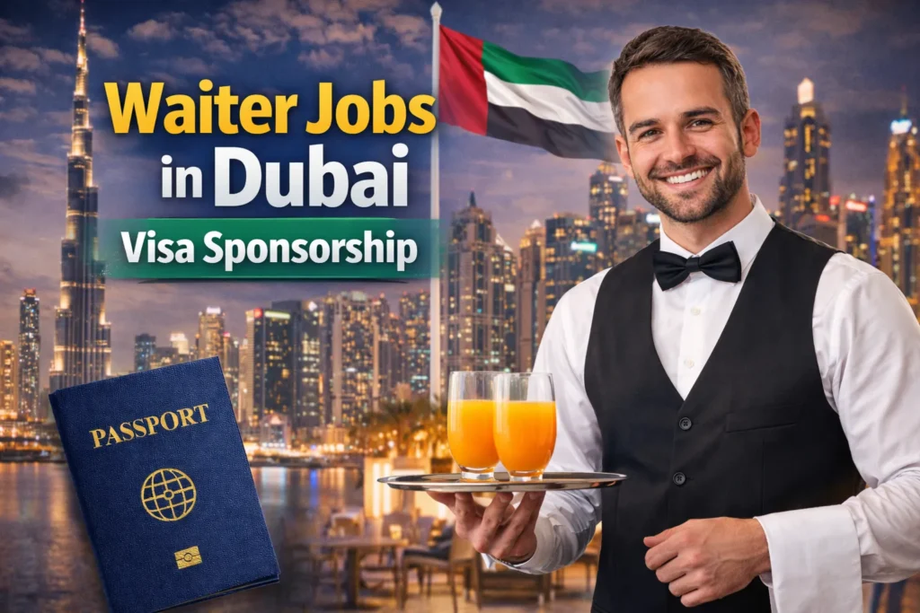 Waiter Jobs in Dubai with Visa Sponsorship 2026 (AED 2,000 to AED 5,000 Per Month)
