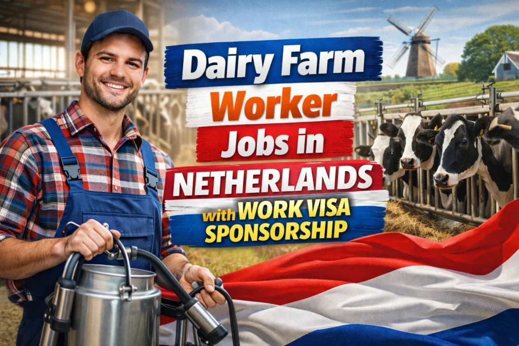 Dairy Farm Worker Jobs in Netherlands with Work Visa Sponsorship 2026