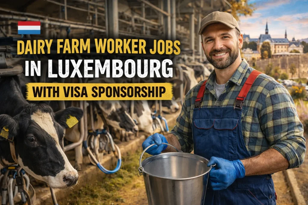 Dairy Farm Worker Jobs in Luxembourg with Visa Sponsorship 2026