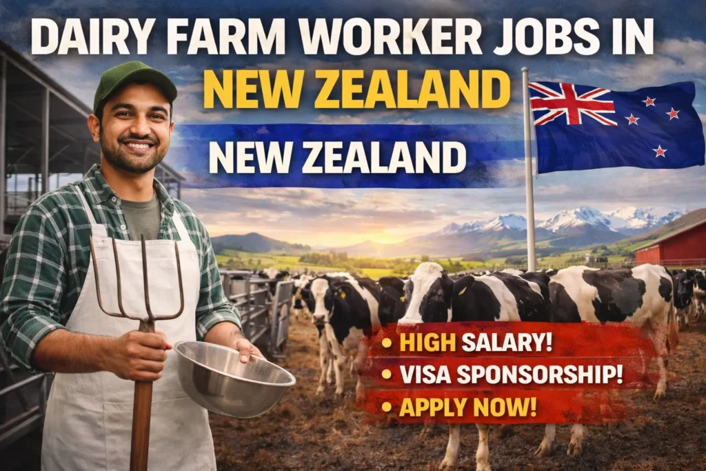 Dairy Farm Worker Jobs in New Zealand with Visa Sponsorship 2026