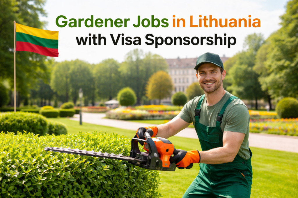 Lithuania is one of the growing destinations in Europe for foreign workers due to its peaceful environment, affordable living costs, and demand for labor in outdoor sectors. Among the many job opportunities available, gardener jobs in Lithuania for foreigners 2026 are in high demand. These jobs are essential in landscaping, agriculture, and public park maintenance, especially with the country’s focus on maintaining green spaces and natural beauty. Gardeners play an important role in maintaining parks, gardens, and outdoor environments. With many local workers shifting to other industries, employers are increasingly hiring foreign workers, offering good salaries and visa sponsorship opportunities. Job Details Before applying, it is important to understand the job details to ensure you meet employer expectations and are prepared for the work environment. • Job Title: Gardener • Country: Lithuania • Job Type: Full-time / Seasonal / Contract • Visa Sponsorship: Available with selected employers • Experience Required: 0–2 years (entry-level jobs available) • Education Requirement: Basic education; no formal degree required • Salary Range: €800–€1,200 per month • Benefits: Visa sponsorship, accommodation, overtime pay, insurance, job stability • Hiring Employers: Landscaping companies, farms, municipalities, private estates Job Responsibilities: • Planting flowers, trees, and shrubs • Watering and maintaining plants • Mowing lawns and trimming hedges • Removing weeds and applying fertilizers • Maintaining parks and public gardens • Operating basic gardening tools • Protecting plants from pests and diseases • Cleaning and maintaining outdoor spaces These tasks are physically demanding and require working outdoors in different weather conditions. Types of Gardener Jobs Gardener jobs in Lithuania cover a variety of roles depending on the employer and work environment. Some common roles include: 1. Residential Gardener Works in private homes maintaining gardens, lawns, and decorative plants. 2. Commercial Gardener Maintains gardens for offices, hotels, and commercial properties. 3. Groundskeeper Responsible for maintaining parks, schools, and public spaces. 4. Nursery Worker Works in plant nurseries growing and caring for plants for sale. 5. Greenhouse Worker Maintains plants in controlled environments such as greenhouses. Requirements To work as a gardener in Lithuania as a foreigner, candidates must meet certain requirements: • Basic education (not mandatory in most cases) • Physical fitness and ability to work outdoors • Basic English communication skills • Willingness to learn and follow instructions • Ability to work in a team • Previous experience (optional but helpful) • Eligibility for a Lithuanian work visa Many employers offer on-the-job training, so even beginners can apply. Visa Sponsorship Opportunities Many Lithuanian employers offer visa sponsorship due to labor shortages in gardening and agricultural sectors. Foreign workers can apply through temporary work permits or employer-sponsored visas. Employers usually provide job offers and assist with documentation, making it easier for international candidates to work legally in Lithuania. Some jobs may also lead to long-term employment opportunities. Salary of Gardeners in Lithuania The salary for gardener jobs depends on experience and employer. On average: • Entry-level workers: €550–€800 per month • Experienced workers: €800–€1,200 per month • Highly experienced workers: €1,200+ per month According to salary data, most gardeners earn between €720 and €1,656 per month depending on experience and location. Benefits of Working as a Gardener in Lithuania Gardener jobs offer several benefits for foreign workers: • Visa sponsorship opportunities • Free or low-cost accommodation • Stable income and job security • Opportunity to work in Europe • On-the-job training • Low entry requirements • Chance to gain international work experience These benefits make gardening jobs a good option for beginners looking to work abroad. Visa Process for Foreign Workers To work legally in Lithuania, foreign workers must obtain a work permit. The process typically involves: 1. Securing a job offer from a Lithuanian employer 2. Employer applies for work permit or visa sponsorship 3. Receiving approval from authorities 4. Applying for a work visa 5. Submitting documents such as passport and medical proof 6. Traveling to Lithuania after approval Employers often guide applicants through the visa process. How to Apply Applying for gardener jobs in Lithuania is simple if you follow the correct steps: • Search for jobs on Lithuanian job portals and recruitment websites • Prepare a basic CV highlighting any outdoor or labor experience • Apply for jobs offering visa sponsorship • Attend interviews (online or phone) • Complete visa and documentation process after selection • Click Apply Now to get started Always apply through trusted sources to avoid scams. Tips to Increase Your Chances • Gain basic gardening or farming experience • Improve your physical fitness • Learn basic English communication • Be willing to work flexible hours • Apply to multiple employers • Show willingness to learn new skills Employers prefer hardworking and reliable candidates. Challenges of the Job While gardener jobs offer many benefits, they also come with challenges: • Physically demanding work • Exposure to weather conditions • Long working hours during peak seasons • Repetitive tasks • Adjusting to a new country and culture However, these challenges can be managed with experience and proper preparation. Final Thoughts Gardener jobs in Lithuania for foreigners in 2026 provide a great opportunity to work in a simple and accessible field. With visa sponsorship, low entry requirements, and steady demand, these jobs are ideal for individuals looking to start a career abroad. Lithuania’s growing focus on landscaping and agriculture continues to create opportunities for foreign workers. If you are interested in working as a gardener, start preparing your documents and apply for suitable jobs today.