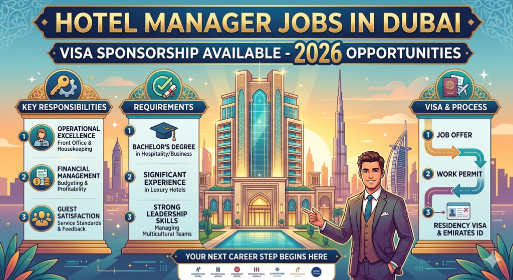Hotel Manager Jobs in Dubai with Visa Sponsorship