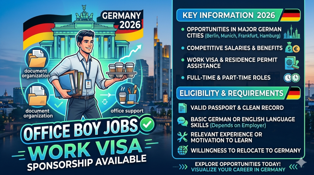 Office Boy Jobs in Germany with Work Visa Sponsorship 2026