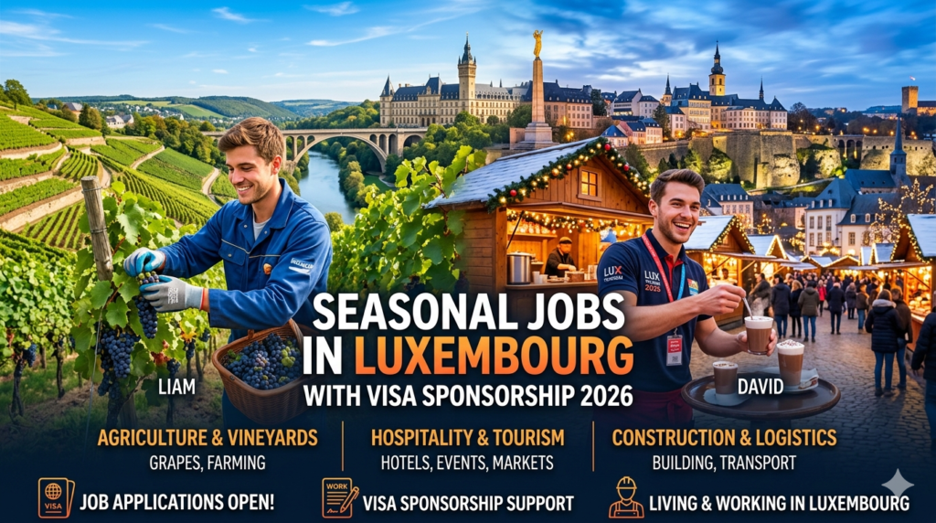 Seasonal Jobs in Luxembourg with Visa Sponsorship 2026