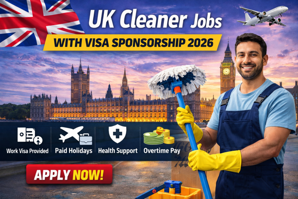 UK Cleaner Jobs with Visa Sponsorship 2026