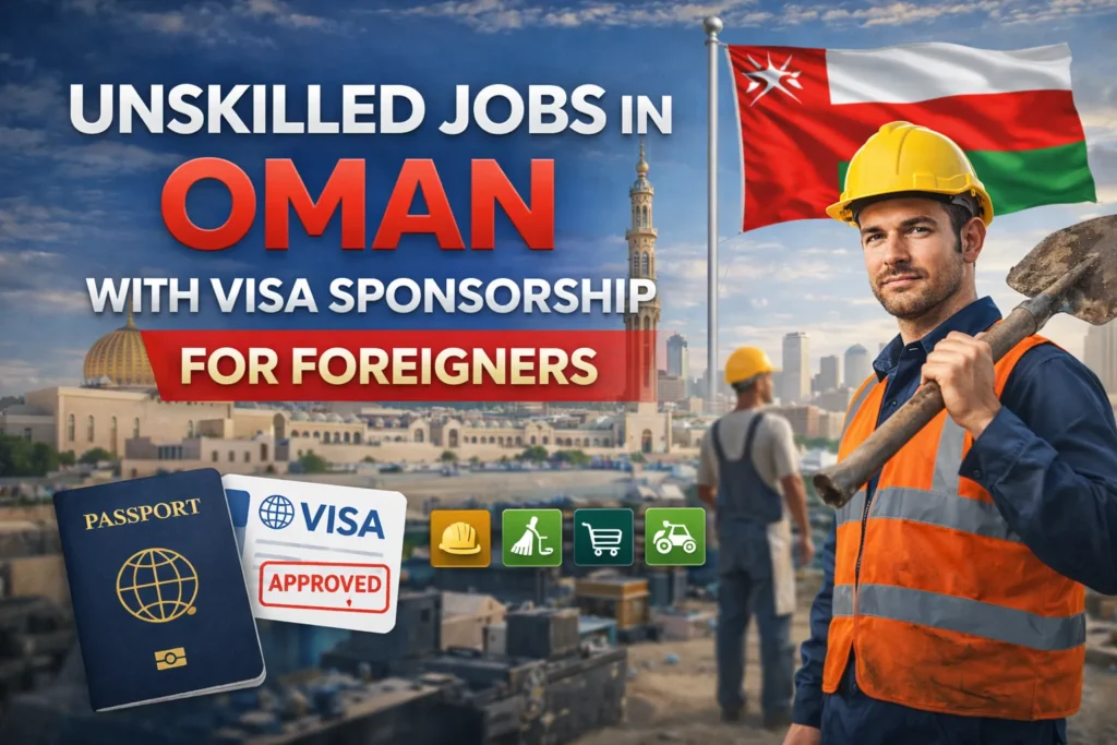 Unskilled Jobs in Oman with Visa Sponsorship for Foreigners 2026