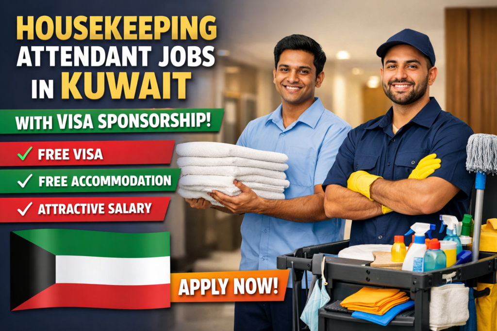 Housekeeping Attendant Jobs in Kuwait with Visa Sponsorship 2026