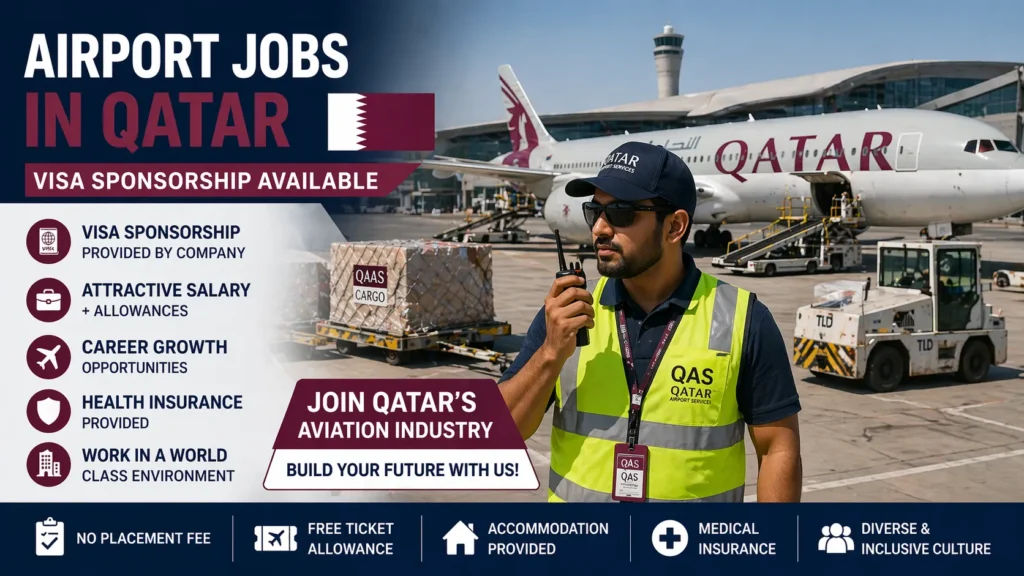 Airport Jobs in Qatar with Visa Sponsorship