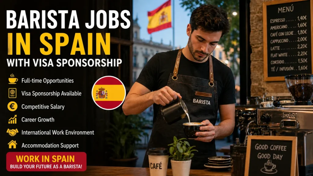 Barista Jobs in Spain with Visa Sponsorship 2026