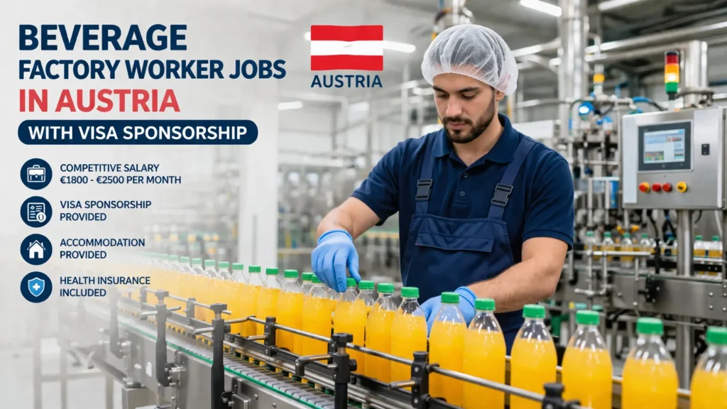 Beverage Factory Worker Jobs in Austria with Visa Sponsorship 2026