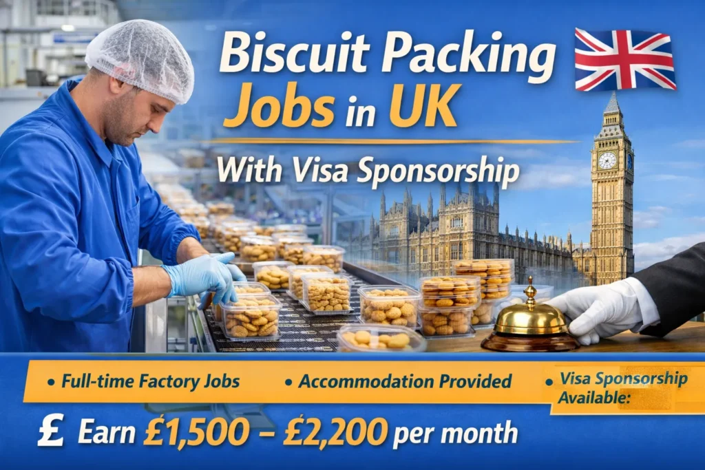 Biscuit Packing Jobs in UK with Visa Sponsorship 2026