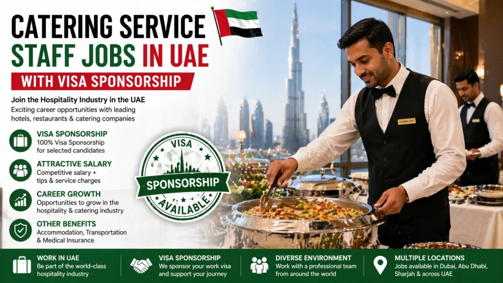 Catering Service Staff Jobs in UAE with Visa Sponsorship