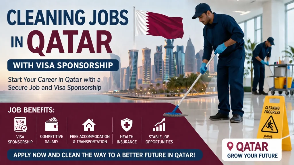 Cleaning Jobs in Qatar with Visa Sponsorship 2026