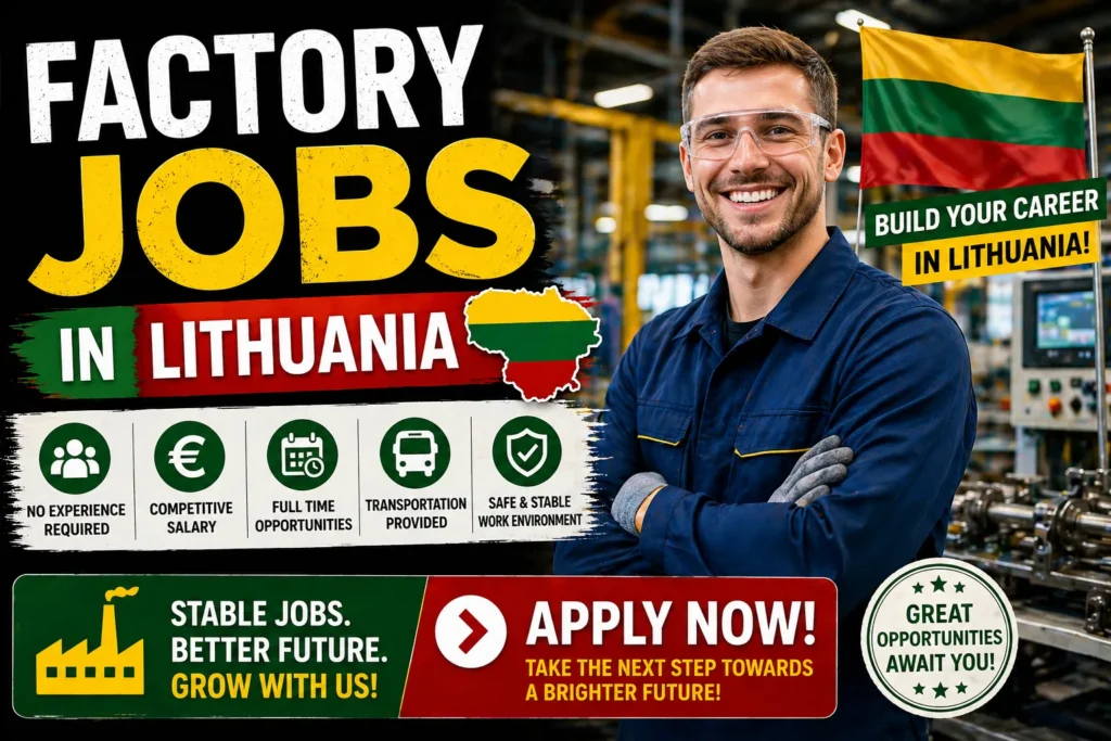 Factory Jobs in Lithuania with Visa Sponsorship 2026