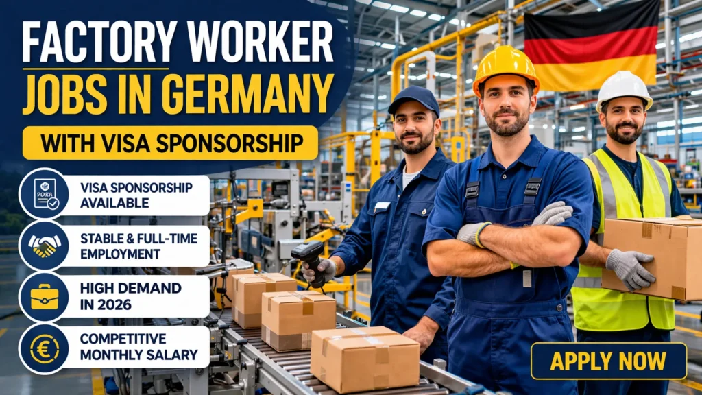 Factory Worker Jobs in Germany with Visa Sponsorship.