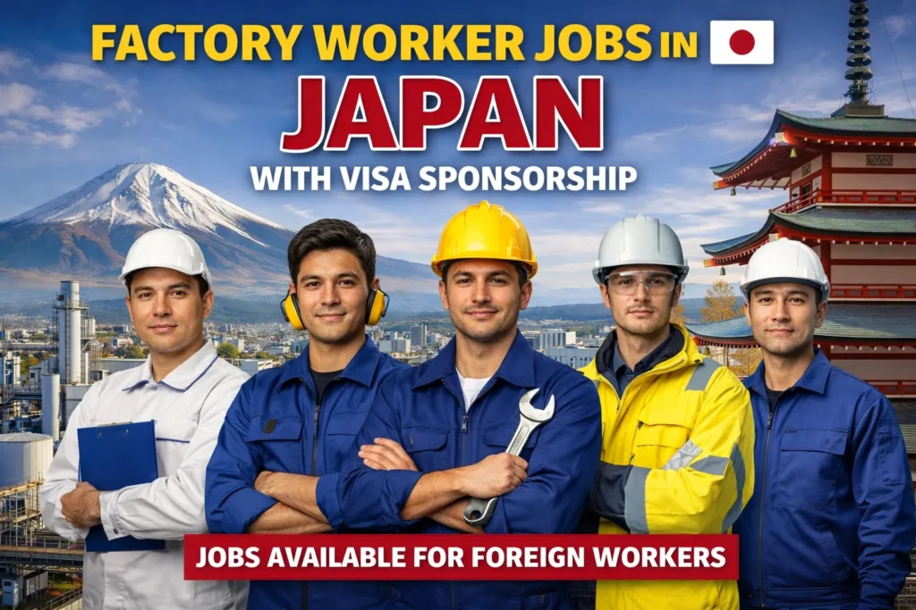 Factory Worker Jobs in Japan with Visa Sponsorship
