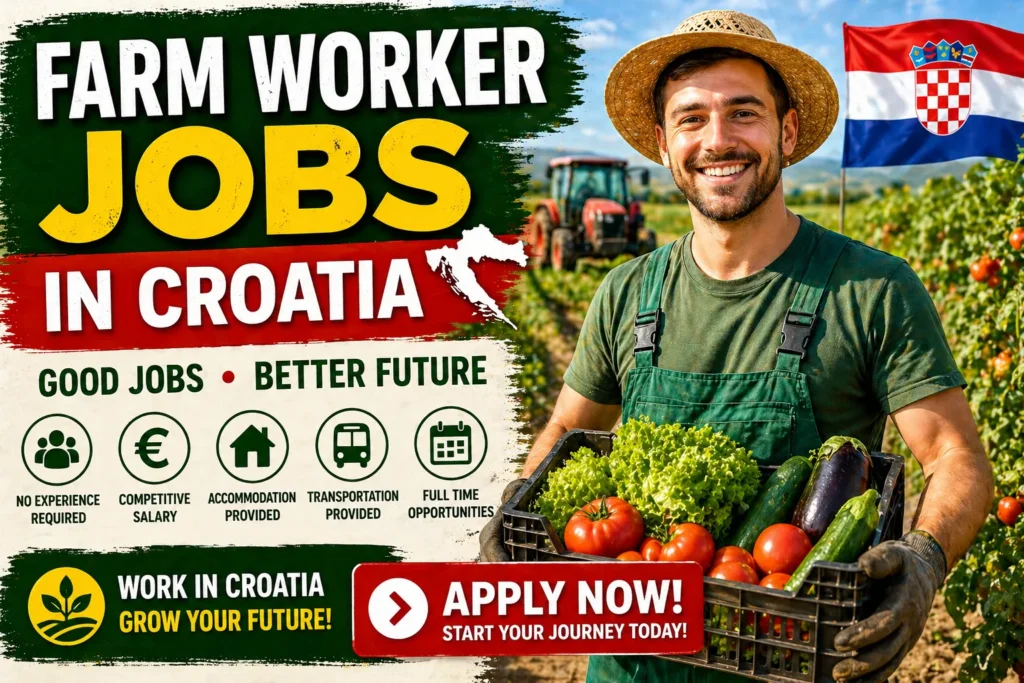 Farm Worker Jobs in Croatia with Visa Sponsorship 2026