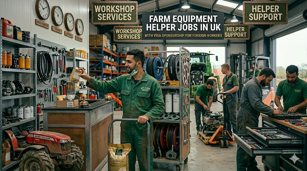 Farm Equipment Helper Jobs in UK with Visa Sponsorship 2026