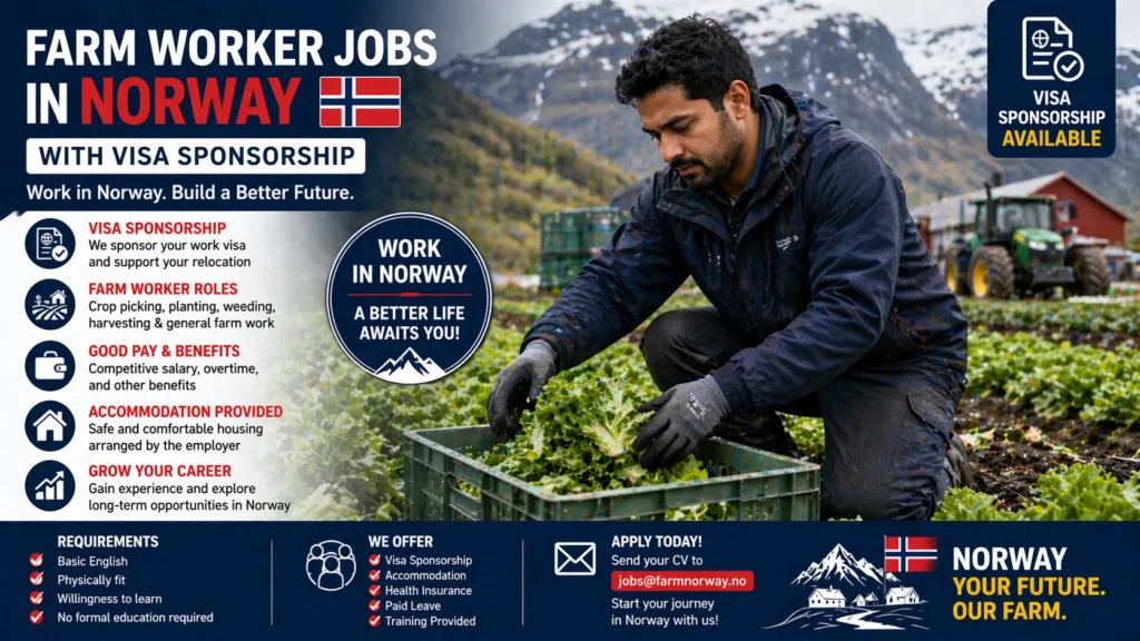 Farm Worker Jobs in Norway with Visa Sponsorship 2026