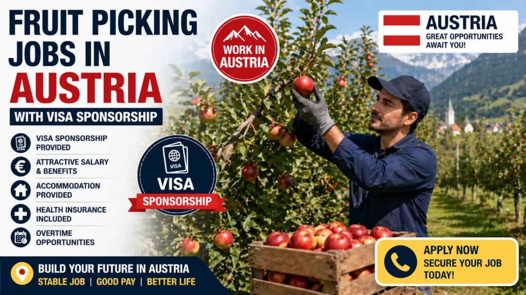Fruit Picking Jobs in Austria with Visa Sponsorship 2026