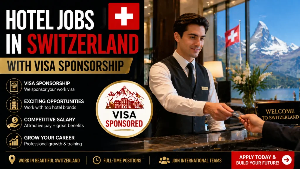 Hotel Jobs in Switzerland with Visa Sponsorship
