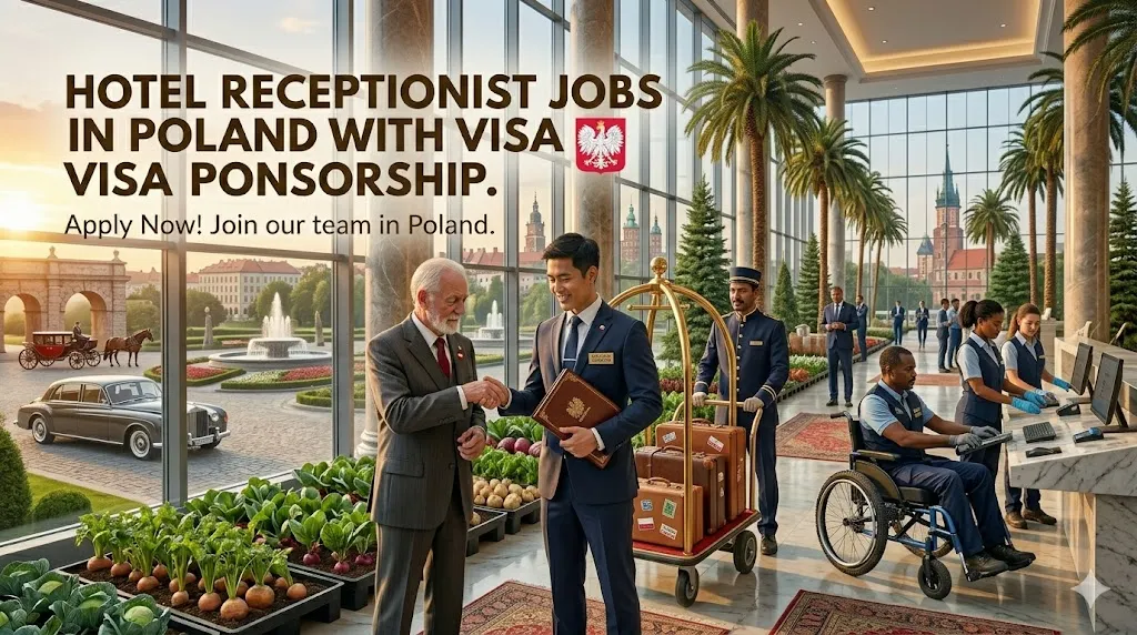 Hotel Receptionist Jobs in Poland with Visa Sponsorship 2026