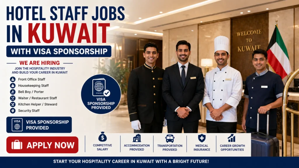 Hotel Staff Jobs in Kuwait with Visa Sponsorship