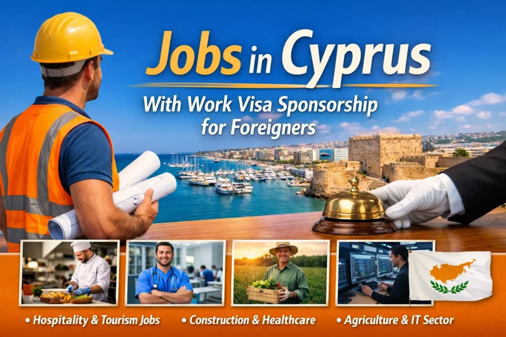 Jobs in Cyprus with Work Visa Sponsorship for Foreigners