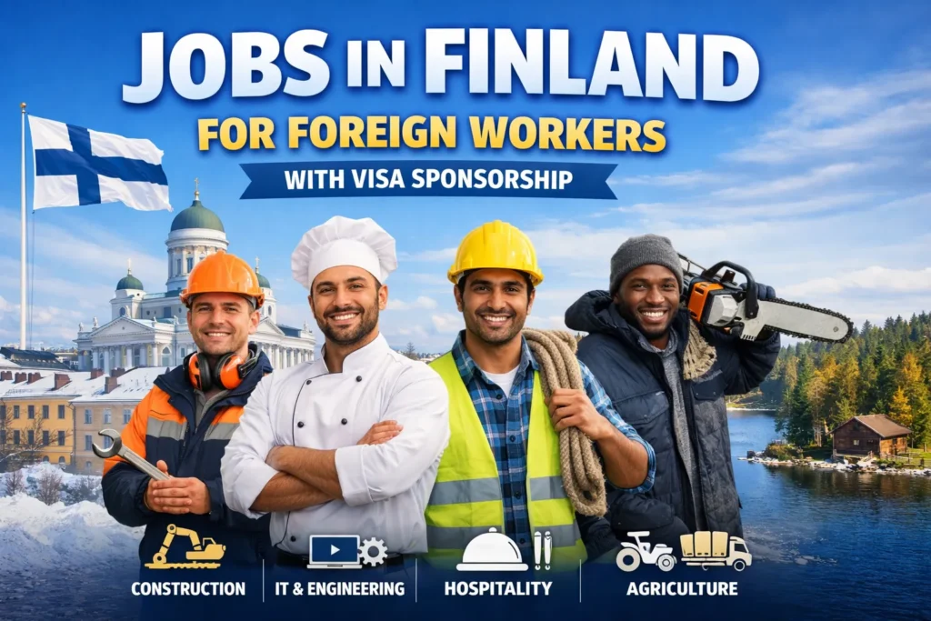 Jobs in Finland for Foreign Workers with Visa Sponsorship.