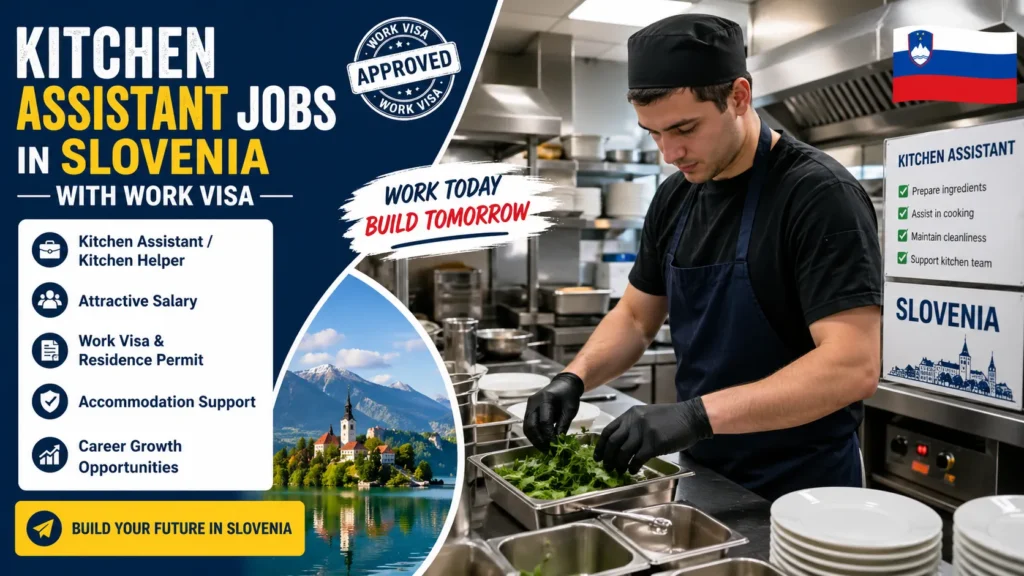 Kitchen Assistant Jobs in Slovenia with Work Visa 2026