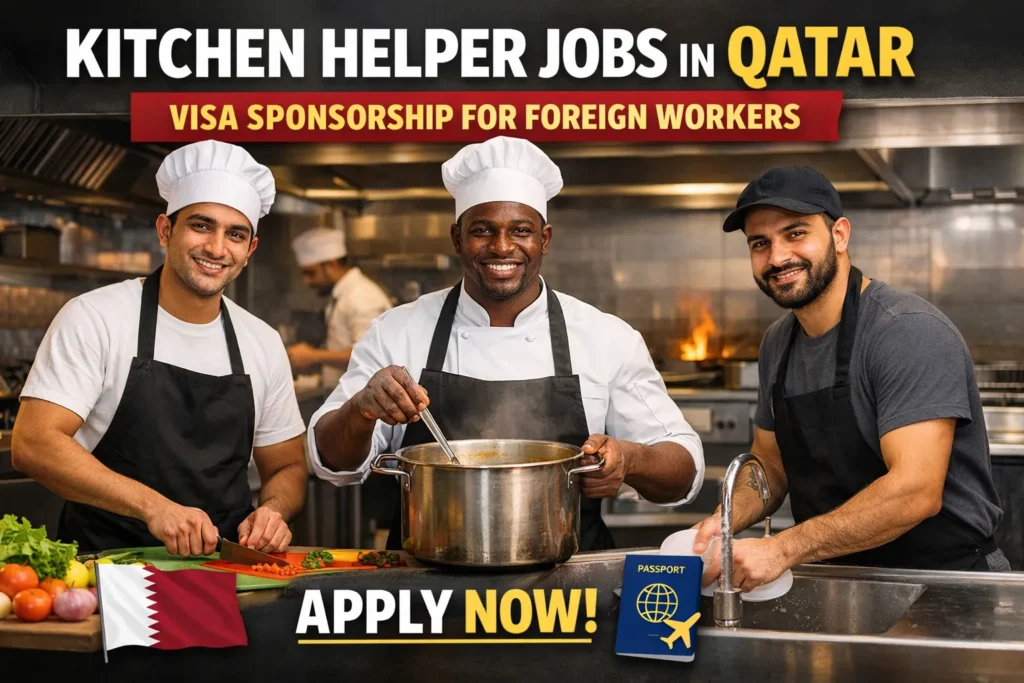 Kitchen Helper Jobs in Qatar with Visa Sponsorship for Foreign Workers 2026