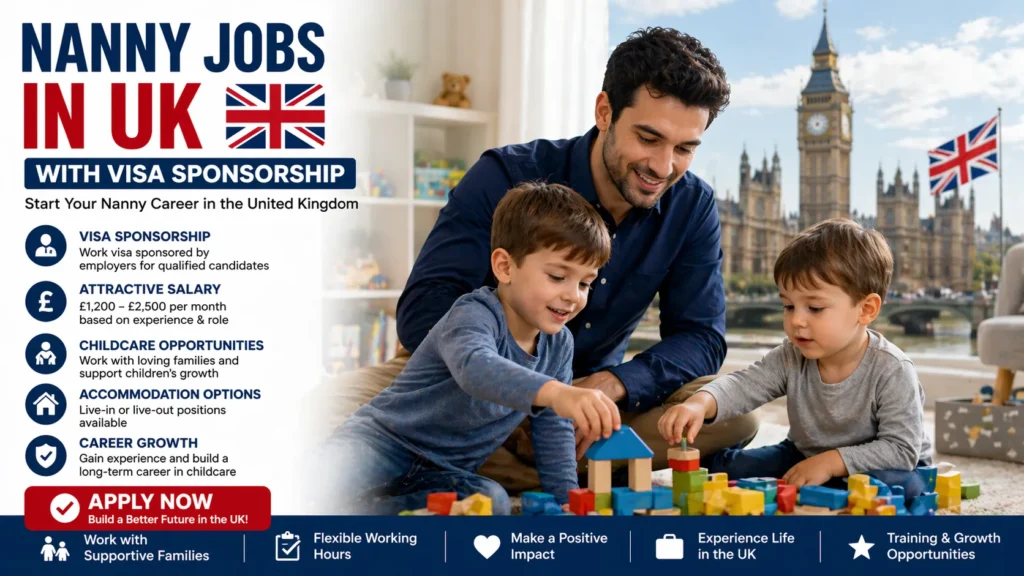 Nanny Jobs in UK with Visa Sponsorship