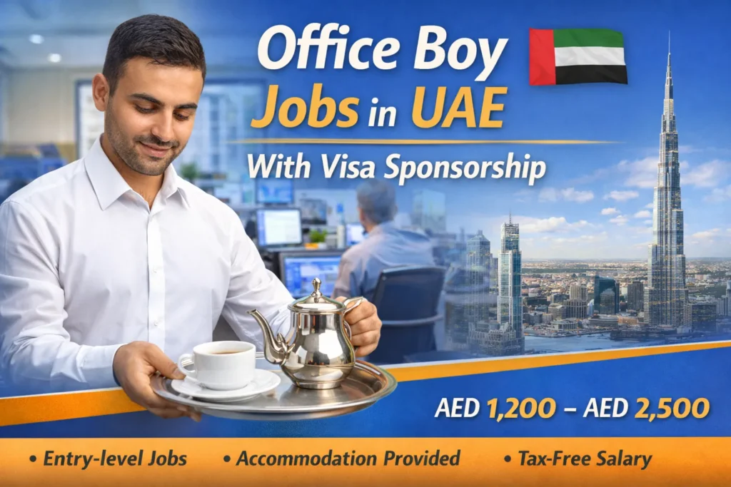 Office Boy Jobs in UAE with Visa Sponsorship 2026