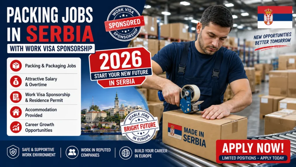 Packing Jobs in Serbia with Work Visa Sponsorship 2026
