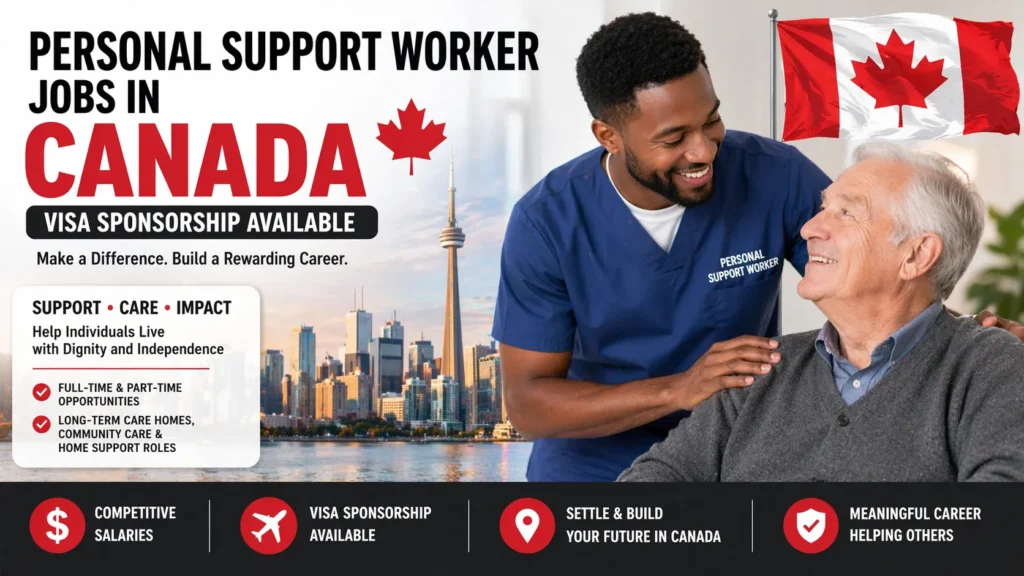 Personal Support Worker Jobs in Canada with Visa Sponsorship