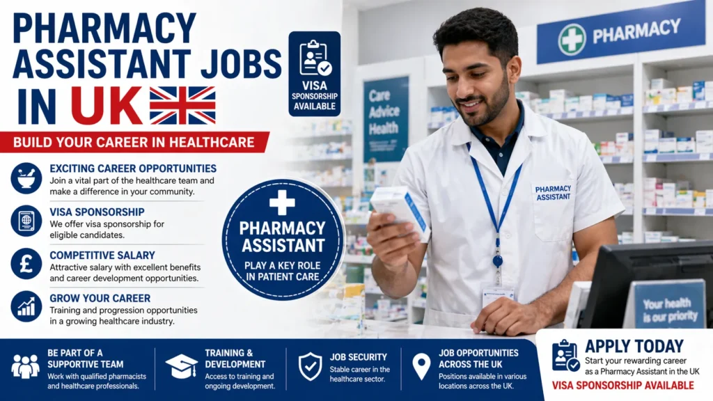 Pharmacy Assistant Jobs in UK with Visa Sponsorship