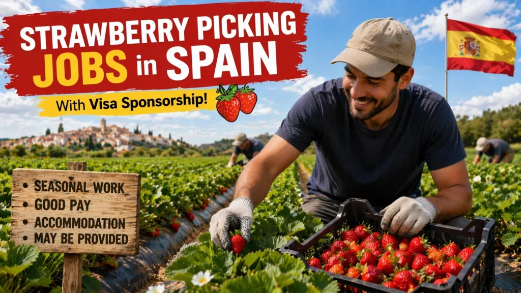 Strawberry Picking Jobs in Spain with Visa Sponsorship