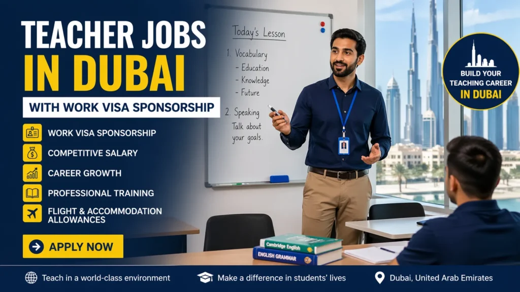 Teacher Jobs in Dubai with Work Visa Sponsorship
