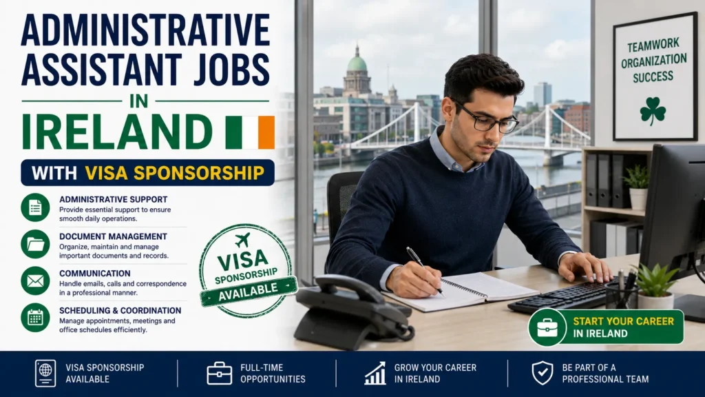 Administrative Assistant Jobs in Ireland with Visa Sponsorship