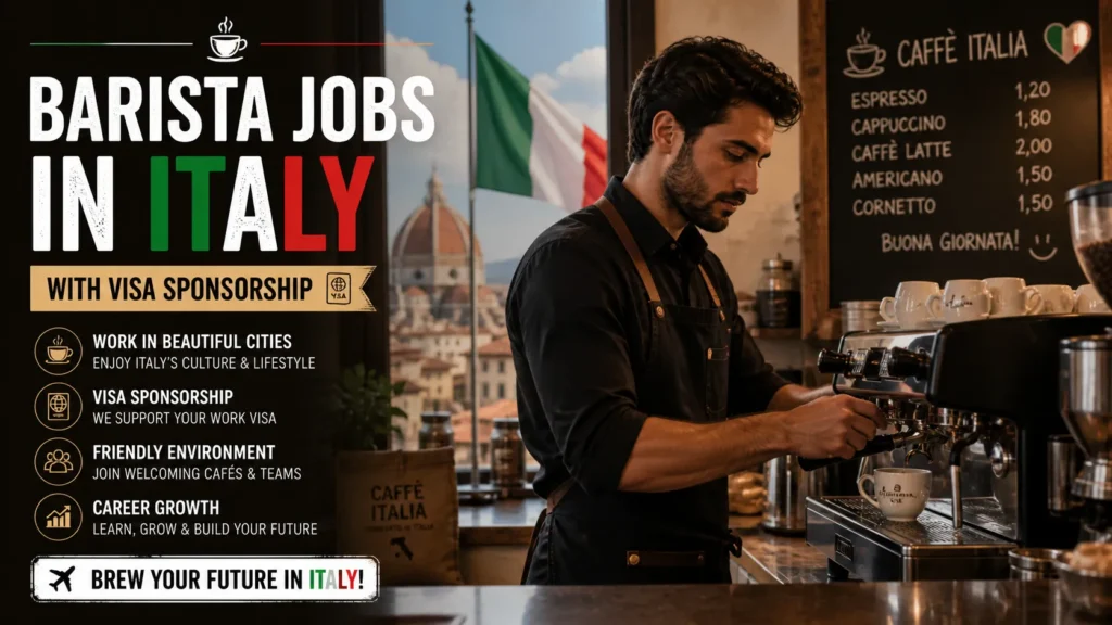 Barista Jobs in Italy with Visa Sponsorship 2026