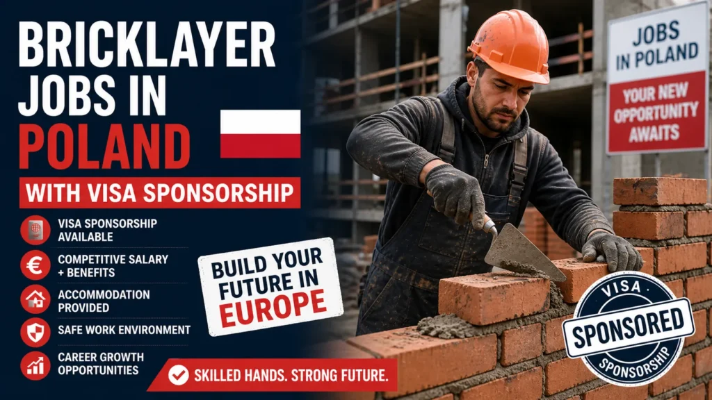 Bricklayer Jobs in Poland with Visa Sponsorship