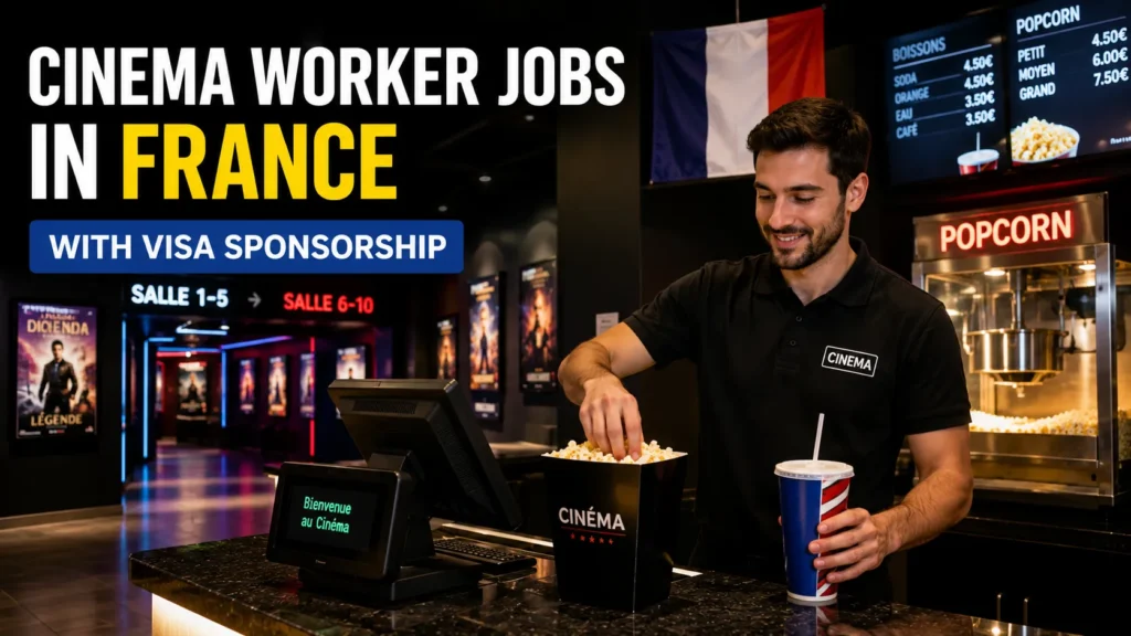 Cinema Worker Jobs in France with Visa Sponsorship